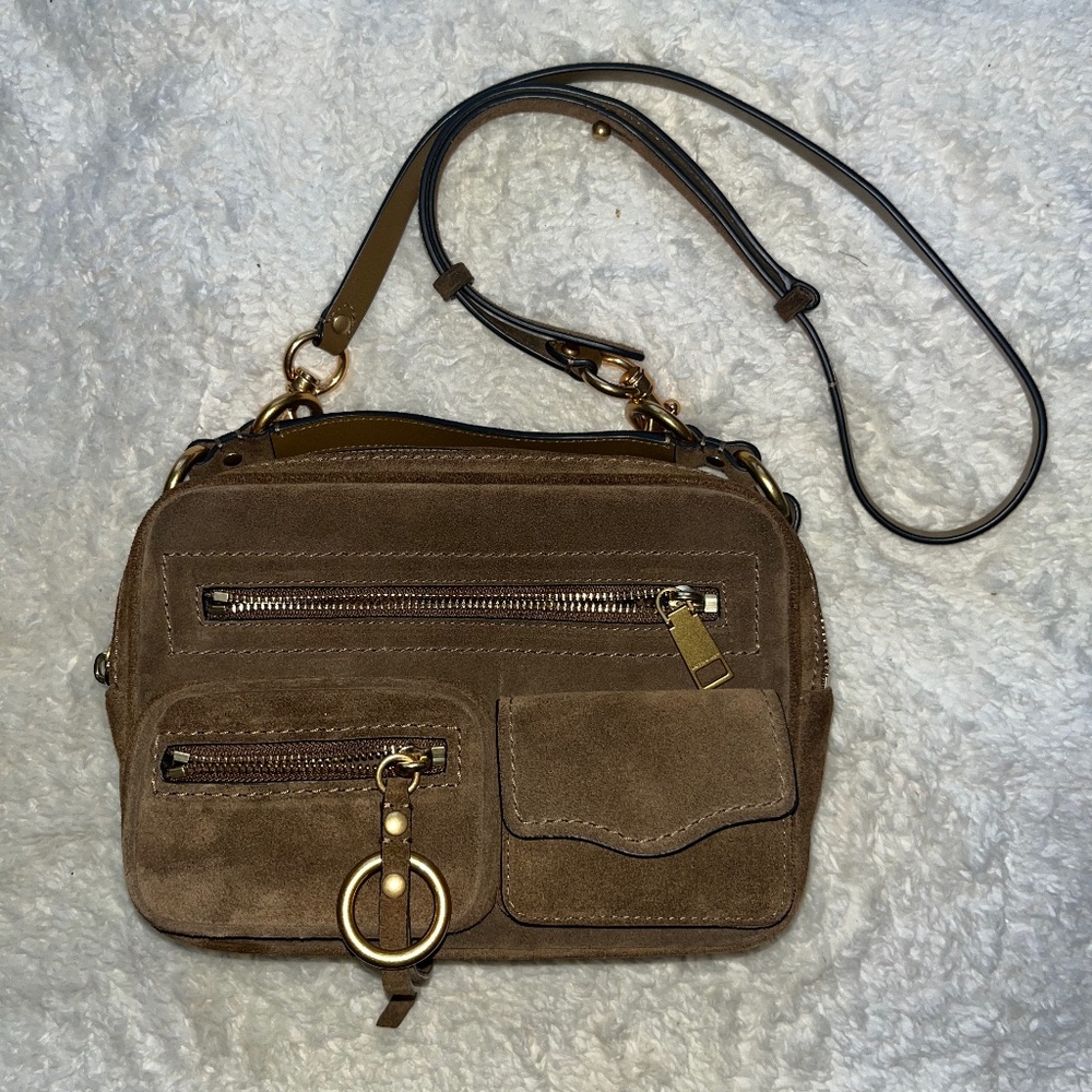 Jett Boxy Suede Crossbody Bag